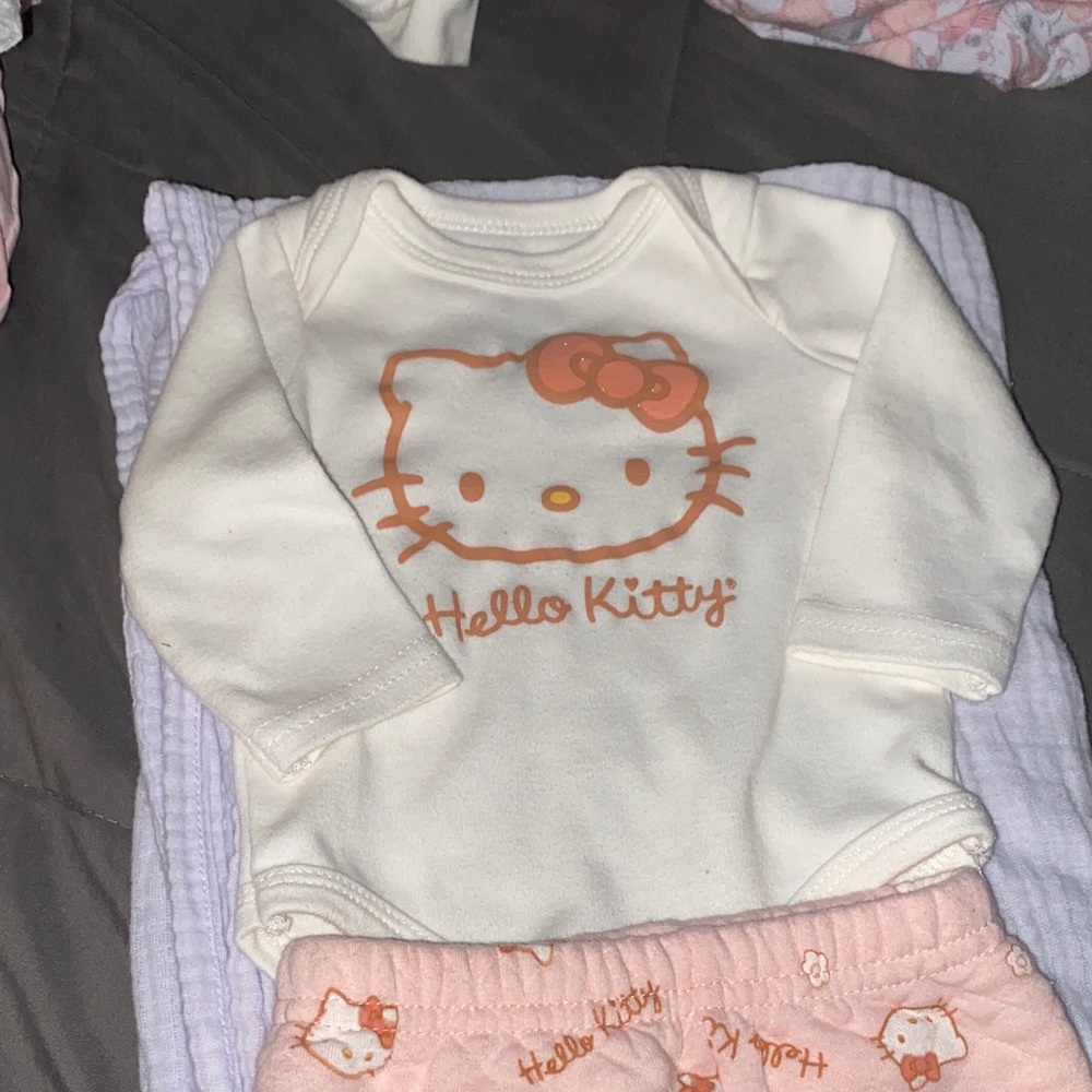 Hello Kitty Pink and White Baby Set